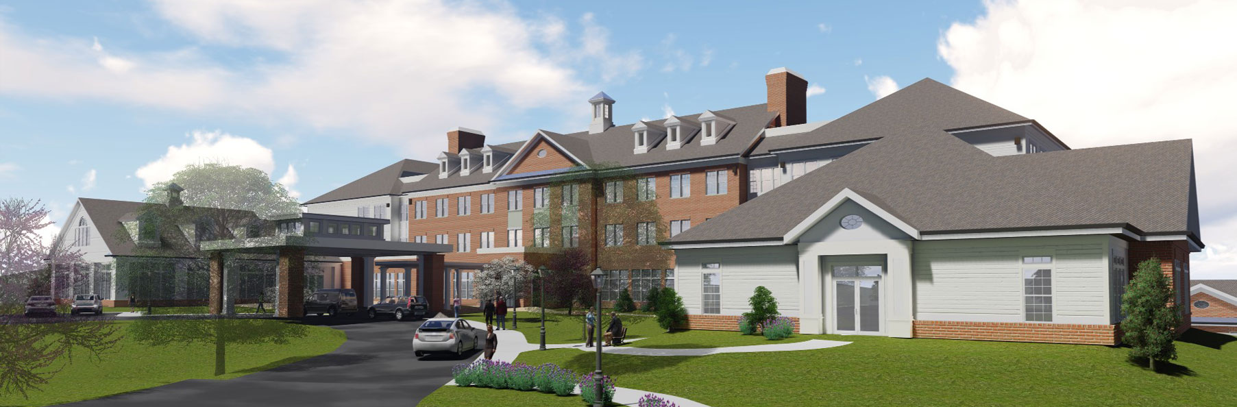 A rendering of The Culpeper senior living community